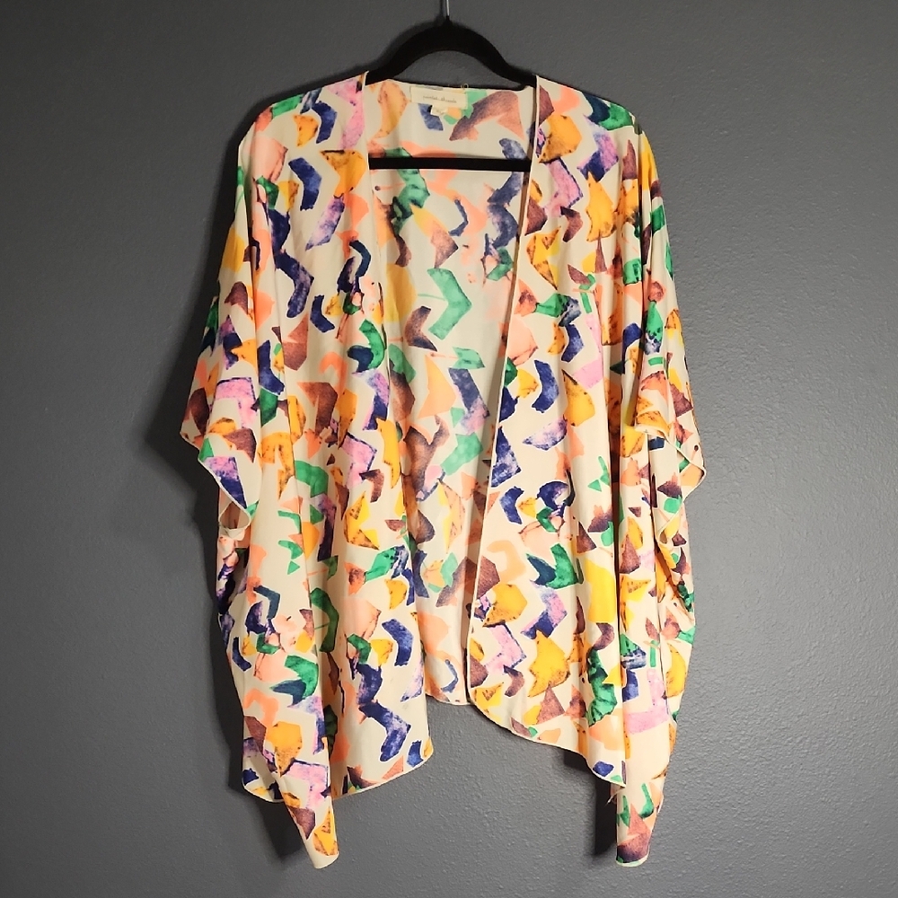 Painted Threads X Anthropolgie Colorful Abstract Women's Poncho